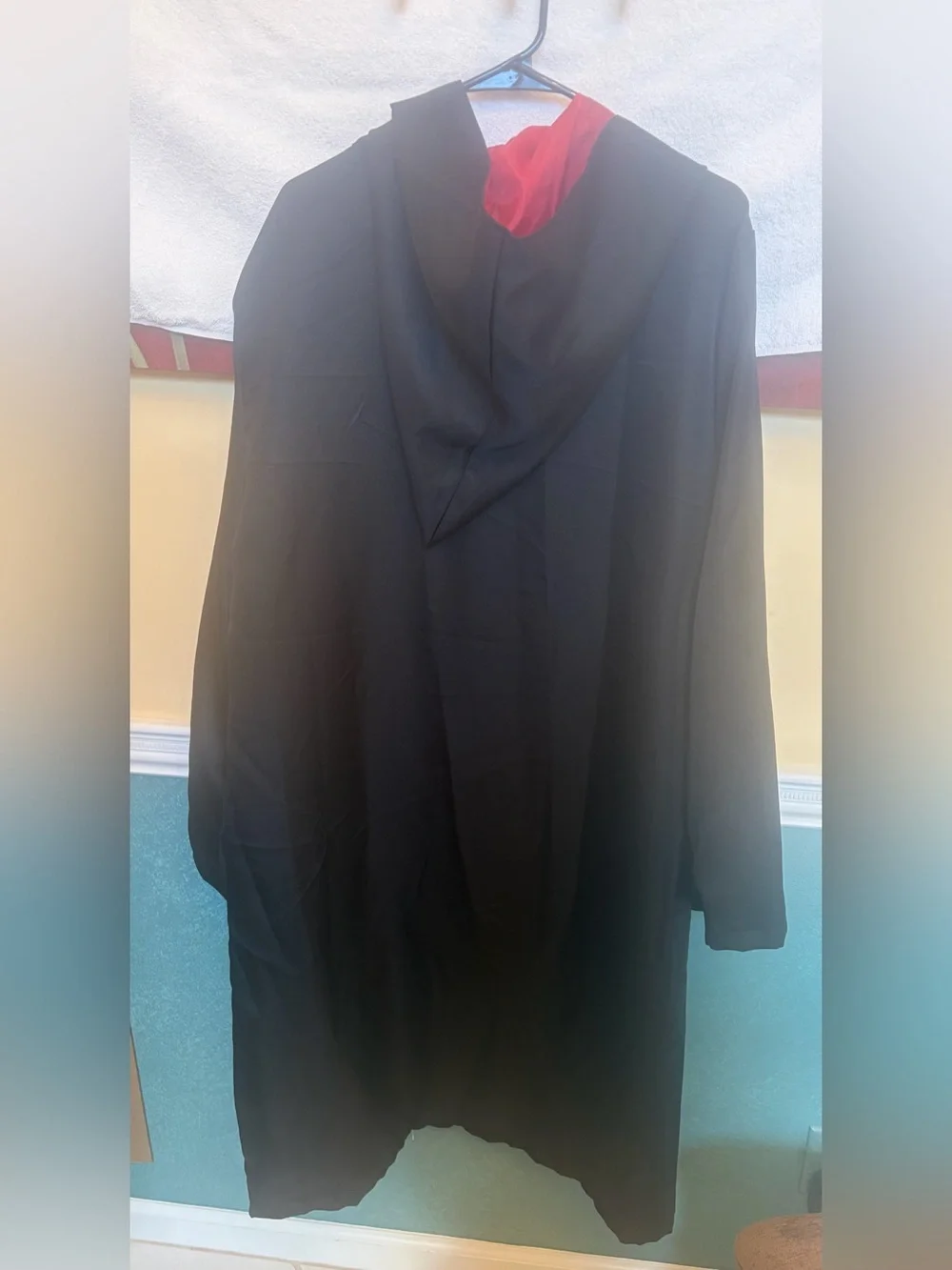 Harry Potter Black Coat with Red Lining and Gryffindor Patch